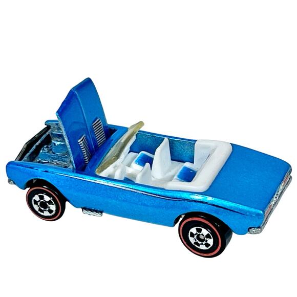 Hot Wheels '67 Camaro Convertible Redline Hood Opens 1982 Thailand Blue White - Picture 3 of 16